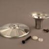 Pewter candle cup, Base & screws for making your own candlesticks