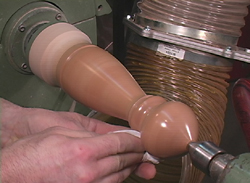 Applying a finish to the Peppermill