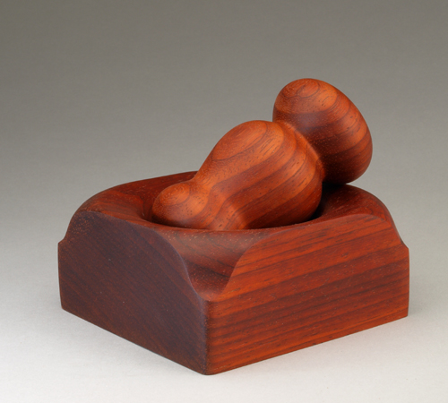 Red Heart Mortar and pestle by ted sokolowski