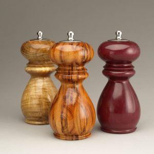 Combination Salt Shaker Peppermills by Ted Sokolowski made in the USA