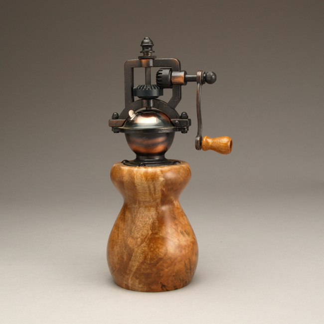 Curly Maple Peppermill by Ted Sokolowski