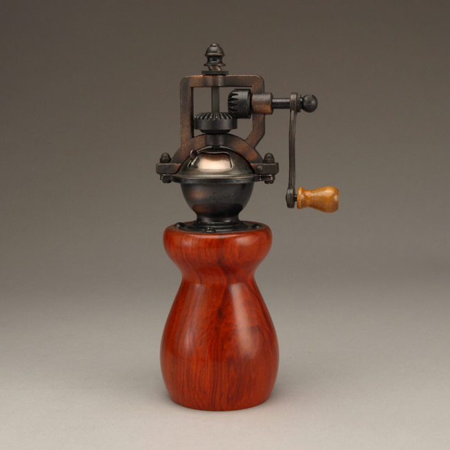Antique Style Pepper Mill in Redheart