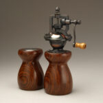Antique Style Pepper Mill and Salt Shaker Set in Cocobolo 2