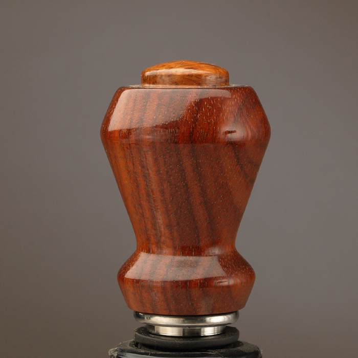 Bow-tie Satine/Burl Wine Stopper by Ted Sokolowski
