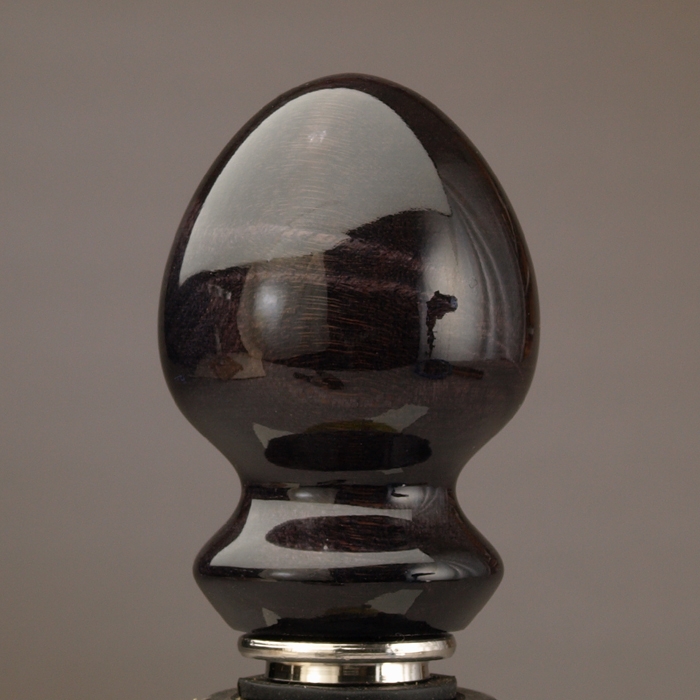 Ebonized Curly Maple Wine Stopper by Ted Sokolowski