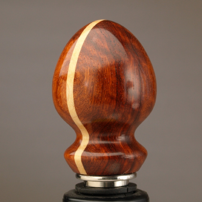 Curly Narra Wine Stopper by Ted Sokolowski